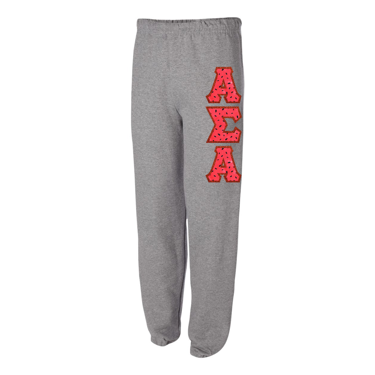 Greek Sweatpants with Sewn-On Greek Letters Greek Apparel