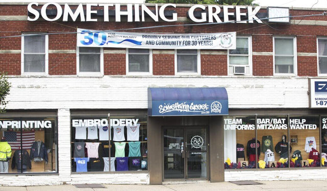 The storefront for Something Greek