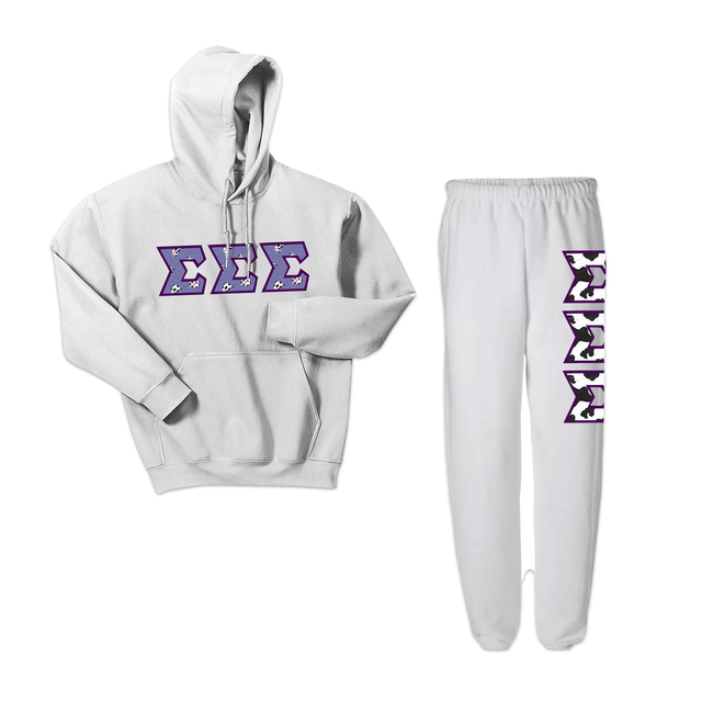 Greek Letter Hoodie and Sweatpants, Package Deal - TWILL