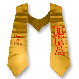 Pi Kappa Alpha Graduation Stole with Twill Letters - TWILL