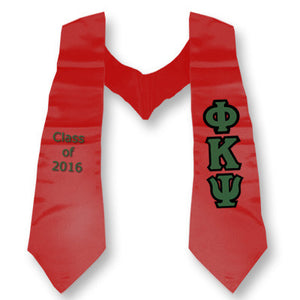Phi Kappa Psi Graduation Stole with Twill Letters - TWILL