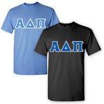 Alpha Delta Pi Lettered T-Shirt, 2-Pack Bundle Deal - G500 (2) - TWILL