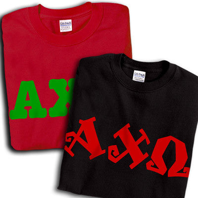 Alpha Chi Omega T-Shirt, Printed 10 Fonts, 2-Pack Bundle Deal - G500 - CAD