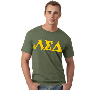 Fraternity Printed Softstyle Tee with 10 Fonts - G640 - CAD