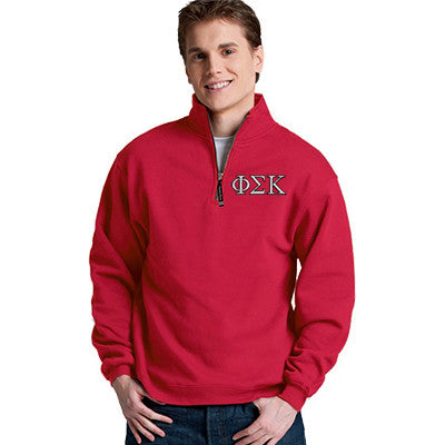 Fraternity Crosswind Embroidered Quarter Zip Sweatshirt Greek Gear