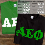 Alpha Epsilon Phi T-Shirt, Printed 10 Fonts, 2-Pack Bundle Deal - G500 - CAD