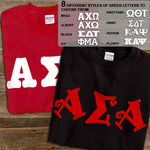 Alpha Sigma Alpha T-Shirt, Printed 10 Fonts, 2-Pack Bundle Deal - G500 - CAD