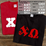 Chi Omega T-Shirt, Printed 10 Fonts, 2-Pack Bundle Deal - G500 - CAD