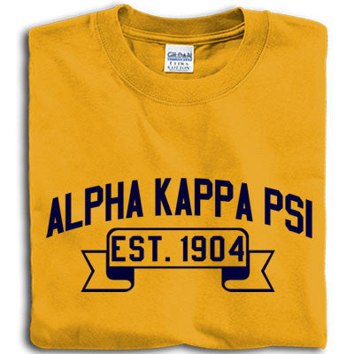 Alpha Kappa Psi T-Shirt, Printed Vintage Football Design - G500 - CAD