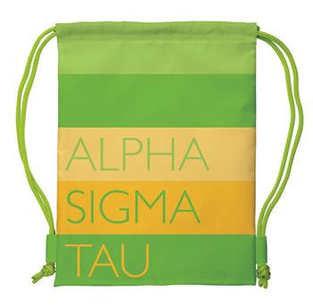 Alpha Sigma Tau Drawstring Backpack - a1009