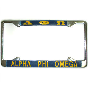 Alpha Phi Omega License Plate Frame - Rah Rah Co. rrc