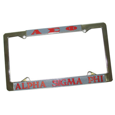 Alpha Sigma Phi License Plate Frame - Rah Rah Co. rrc