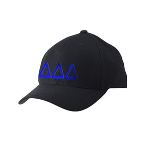 Delta Delta Delta Flexfit Fitted Hat, 2-Color Greek Letters - 6277 - EMB