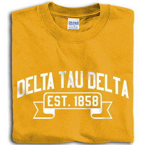 Delta Tau Delta T-Shirt, Printed Vintage Football Design - G500 - CAD
