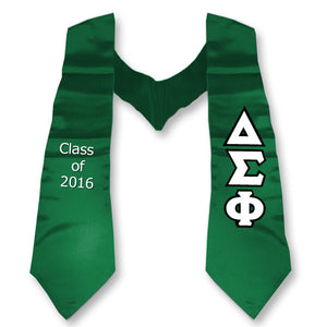 Delta Sigma Phi Graduation Stole with Twill Letters - TWILL