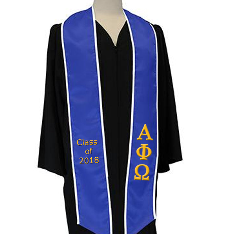 Greek Multi-Color Embroidered Graduation Stole - EMB