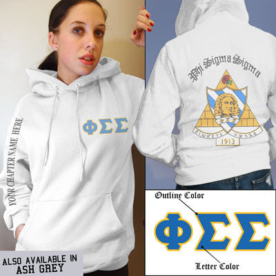 Phi Sigma Sigma Sorority Crest Sweatshirt Greek Clothing and