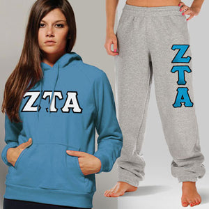 Zeta Tau Alpha Hoodie and Sweatpants, Package Deal - TWILL
