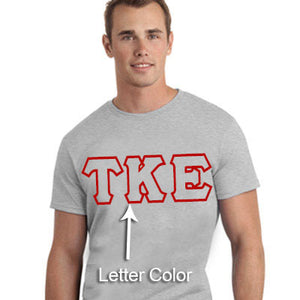 Fraternity T-Shirt, Printed Greek Letter Outline - G500 - CAD