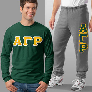 Alpha Gamma Rho Long-Sleeve and Sweatpants, Package Deal - TWILL