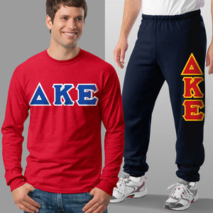 Delta Kappa Epsilon Long-Sleeve and Sweatpants, Package Deal - TWILL