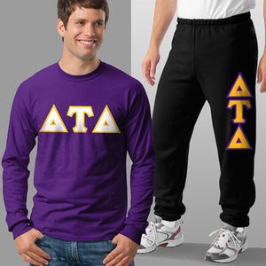 Delta Tau Delta Long-Sleeve and Sweatpants, Package Deal - TWILL