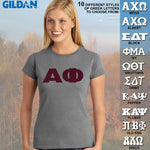 Alpha Phi Ladies' Softstyle Printed T-Shirt - Gildan 6400L - CAD