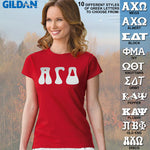 Alpha Gamma Delta Ladies' Softstyle Printed T-Shirt - Gildan 6400L - CAD