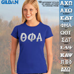 Theta Phi Alpha Ladies' Softstyle Printed T-Shirt - Gildan 6400L - CAD