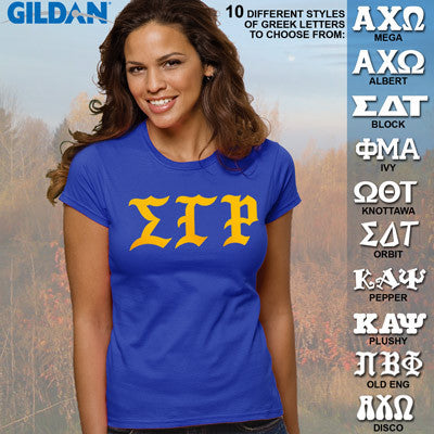 Sigma Gamma Rho Ladies' Softstyle Printed T-Shirt - Gildan 6400L - CAD