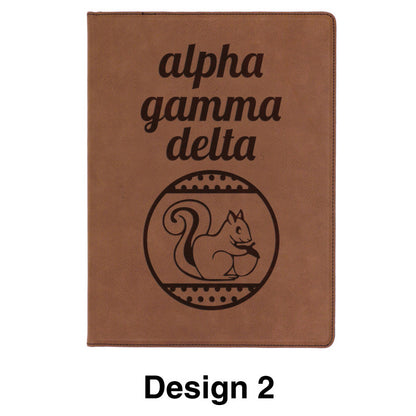 Custom Greek Graduation Leather Portfolio with Notepad - GFT186 - LZR