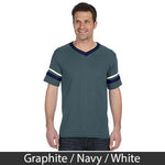 Delta Sigma Phi V-Neck Jersey with Striped Sleeves - 360 - TWILL