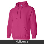 Delta Zeta Hooded Sweatshirt, 2-Pack Bundle Deal - Gildan 18500 - TWILL