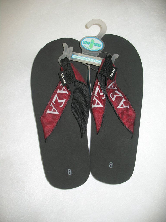 Alpha Sigma Alpha Toe Goz Flip Flops ( Only Comes in Size 8)