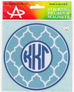 Sorority Quatrefoil Monogram Sticker - Angelus Pacific ap39
