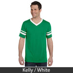 Lambda Chi Alpha V-Neck Jersey with Striped Sleeves - 360 - TWILL