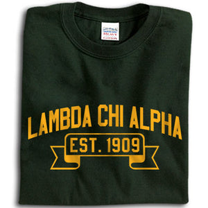 Lambda Chi Alpha T-Shirt, Printed Vintage Football Design - G500 - CAD