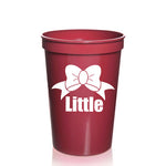 New Big & Little Plastic Stadium Cup with Bow