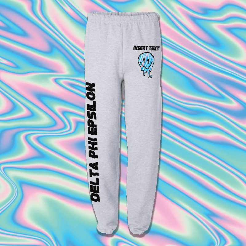 Custom Greek Melted Smiley Sweatpants – Something Greek