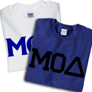 Mu Omicron Delta T-Shirt, Printed 10 Fonts, 2-Pack Bundle Deal - G500 - CAD