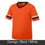 Sigma Sigma Sigma V-Neck Jersey with Striped Sleeves - 360 - TWILL