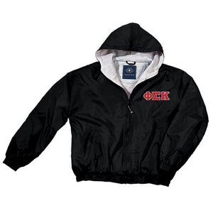 Phi Sigma Kappa Greek Fleece Lined Full Zip Jacket w/ Hood - Charles River 9921 - TWILL