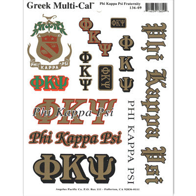 Phi Kappa Psi Multi-Cal Stickers