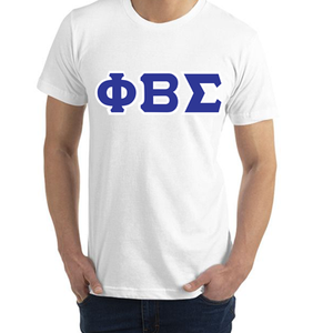 Phi Beta Sigma Fraternity Jersey Tee with Custom Letters - Bella 3001 - TWILL