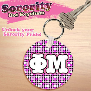 Phi Mu Dot Keychain - UN4411
