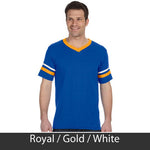 Psi Upsilon V-Neck Jersey with Striped Sleeves - 360 - TWILL