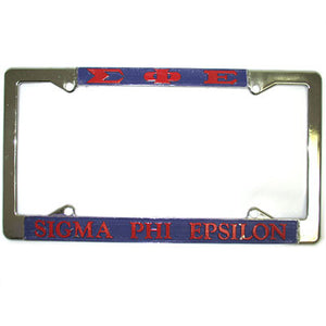 Sigma Phi Epsilon License Plate Frame - Rah Rah Co. rrc