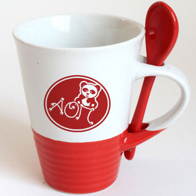 Alpha Omicron Pi Sorority Coffee Mug with Spoon - 6150