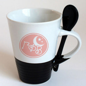 Gamma Phi Beta Sorority Coffee Mug with Spoon - 6150