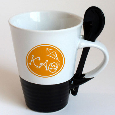 Kappa Alpha Theta Sorority Coffee Mug with Spoon